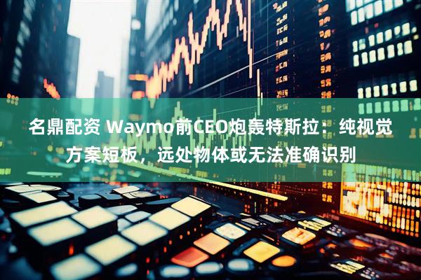 名鼎配资 Waymo前CEO炮轰特斯拉：纯视觉方案短板，远处物体或无法准确识别