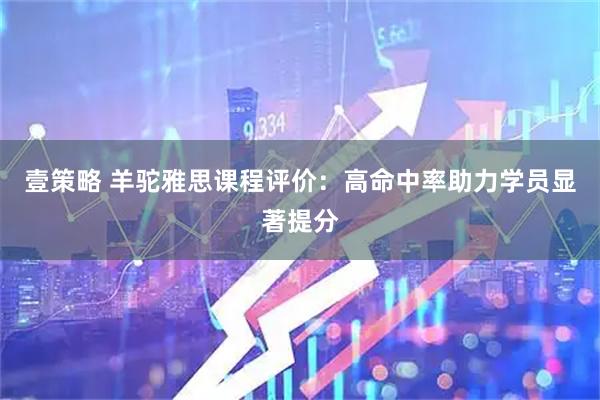 壹策略 羊驼雅思课程评价：高命中率助力学员显著提分